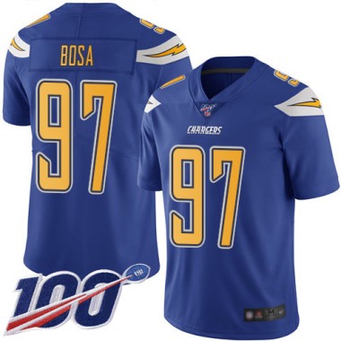 Los Angeles Chargers NFL Football Joey Bosa Electric Blue Jersey Youth Limited #97 100th Season Rush Vapor Untouchable
